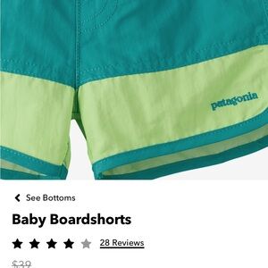 Patagonia Baby Boardshorts NWT Size 3T